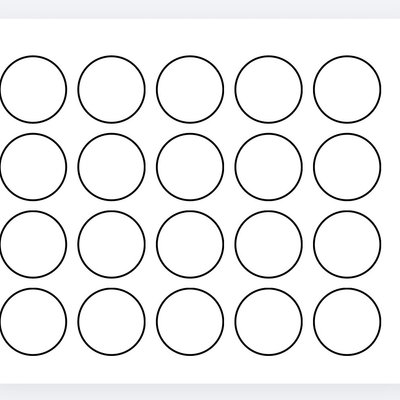 1.5 inch round- 20 count