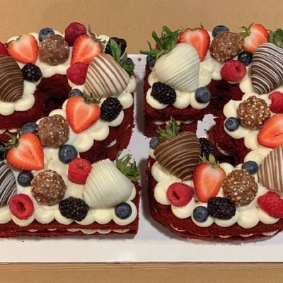 Number Cake w/fruit