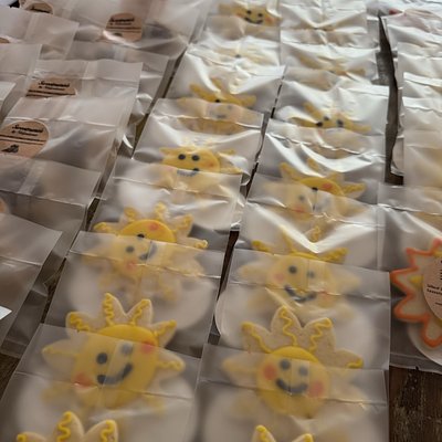 1 Dozen Sunshine Royal Icing Sugar Cookies