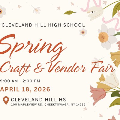 April 18th: Cleveland Hill HS Craft & Vendor Fair 
