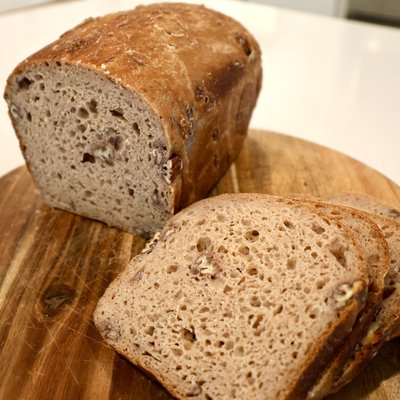 Gluten Free Maple Pecan Sourdough Loaf