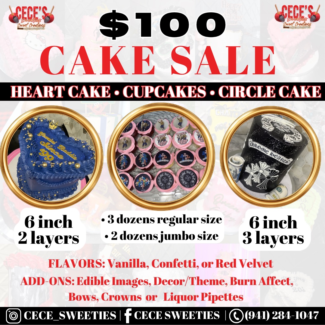 $100 Cake Sale Special 