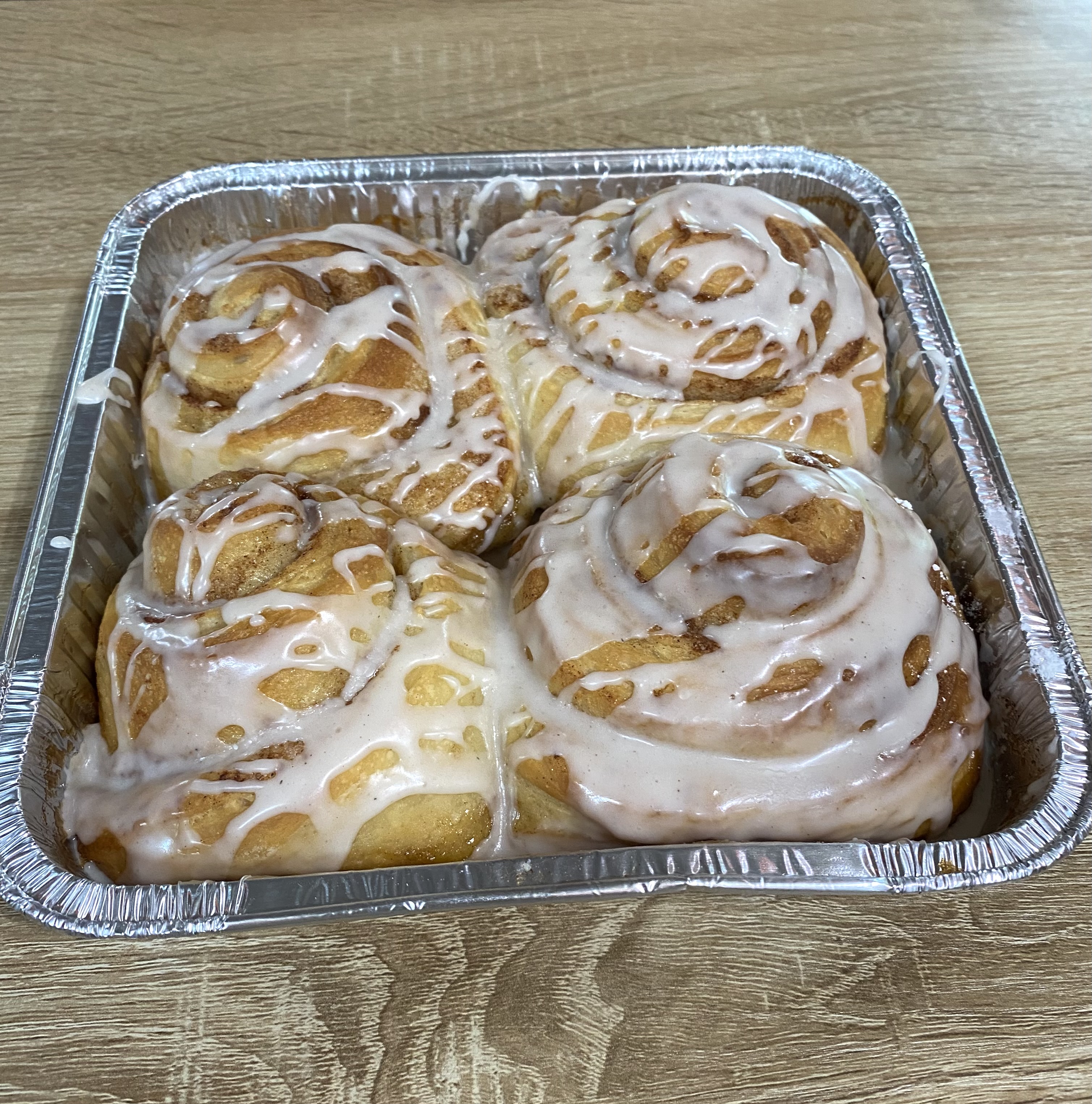 4 Sourdough Cinnamon Rolls