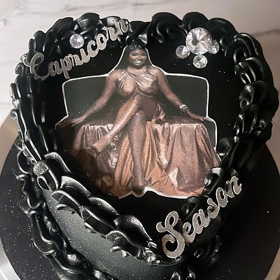 6”double Layers Heart Cake W/images