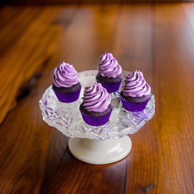 Ube Cupcakes with Ube Frosting