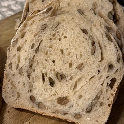 Organic Pumpkin Seed Sourdough Sandwich Loaf 