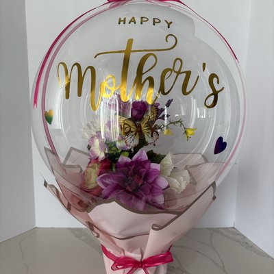 Clear Balloon Flower Bouquets 