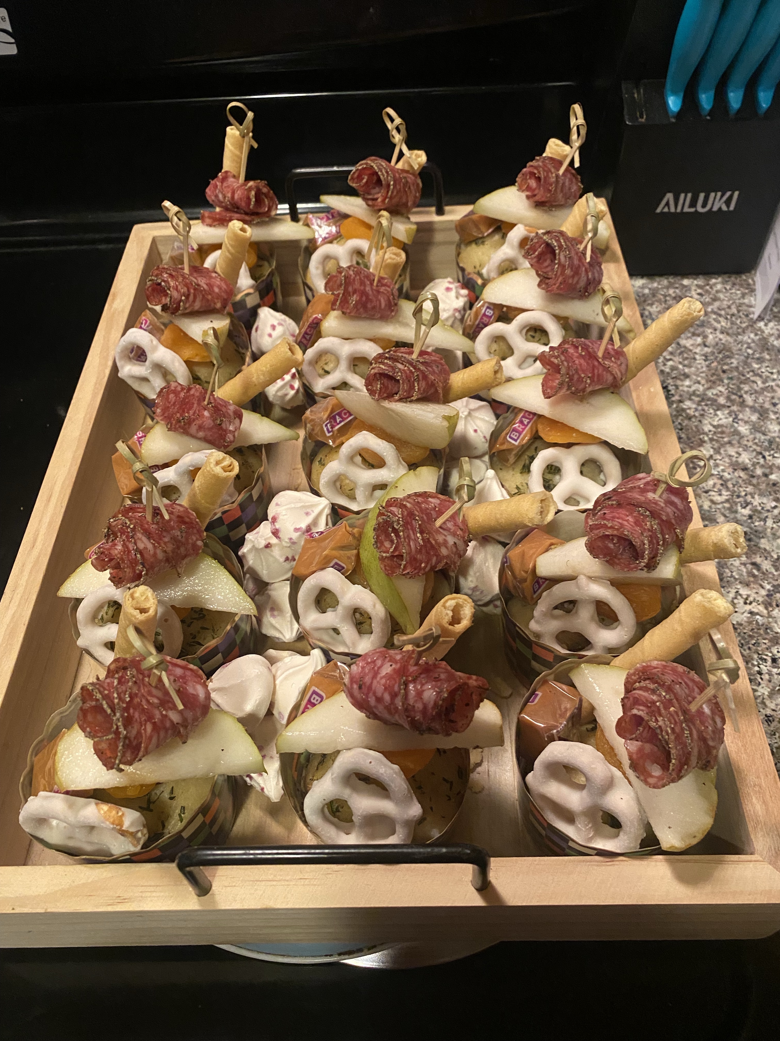 Individual  Focaccia Muffin Charcuteries 