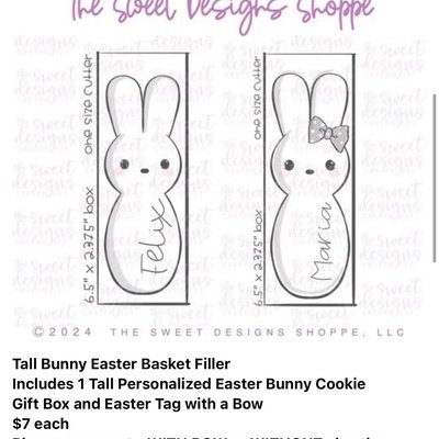 Easter Peep Basket Gift With Bow