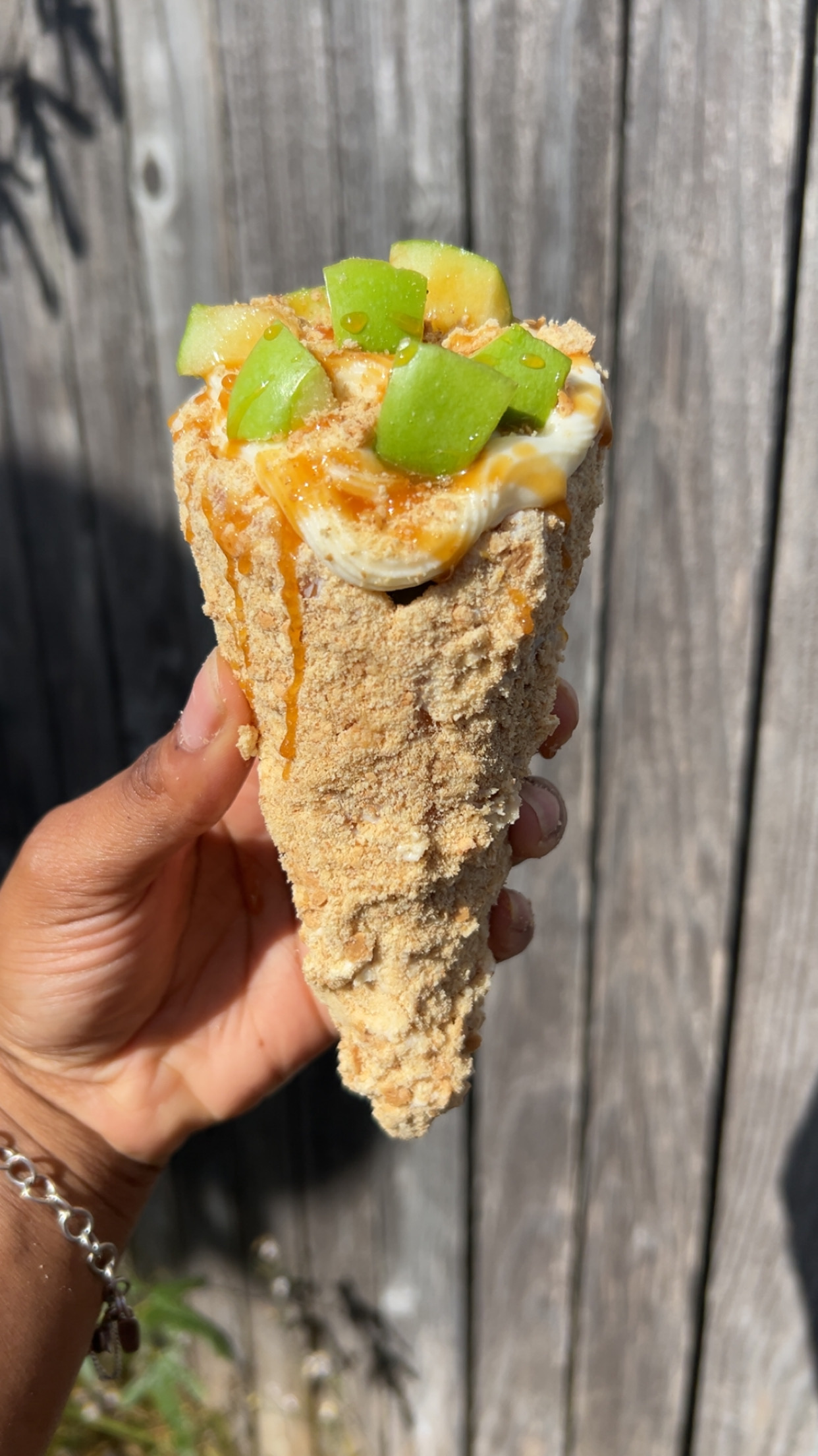 Caramel Apple Cheesecake Cone