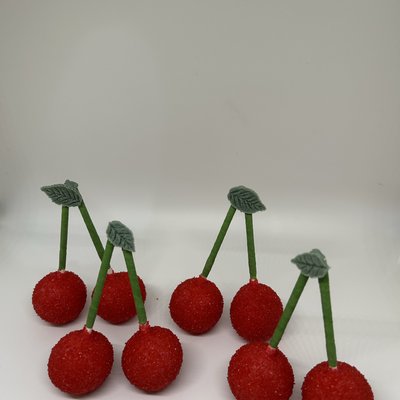 Cherry cake pops
