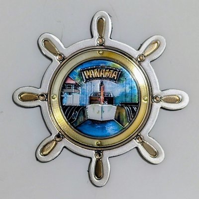 Magnet Panamá – Ship Wheel & Panama Canal