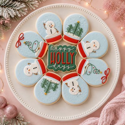 Christmas Snow Globe Platter 