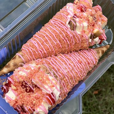 Stuffed Cheesecake Waffle Cones 
