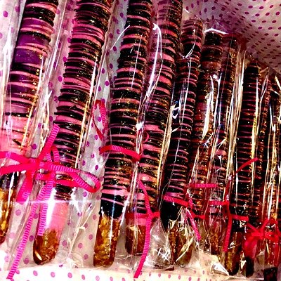 Chocolate Covered Pretzel Rods (Dozen)