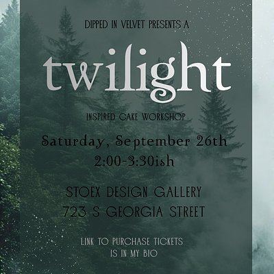 Twilight Cake Decorating Workshop 🖤📚🌙