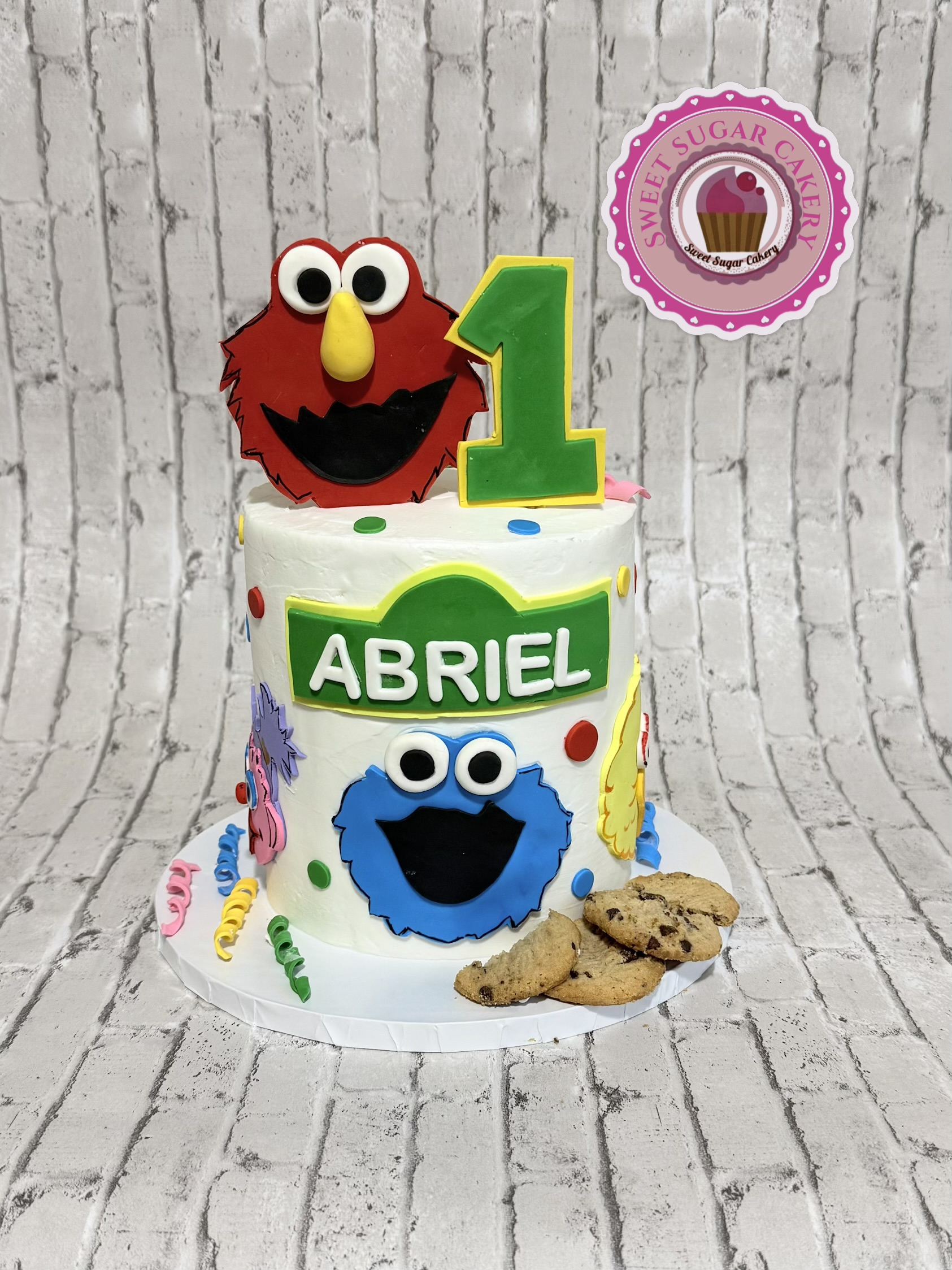 Extra tall Sesame street cake 