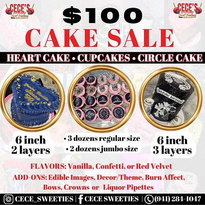 $100 Cake Sale Special 