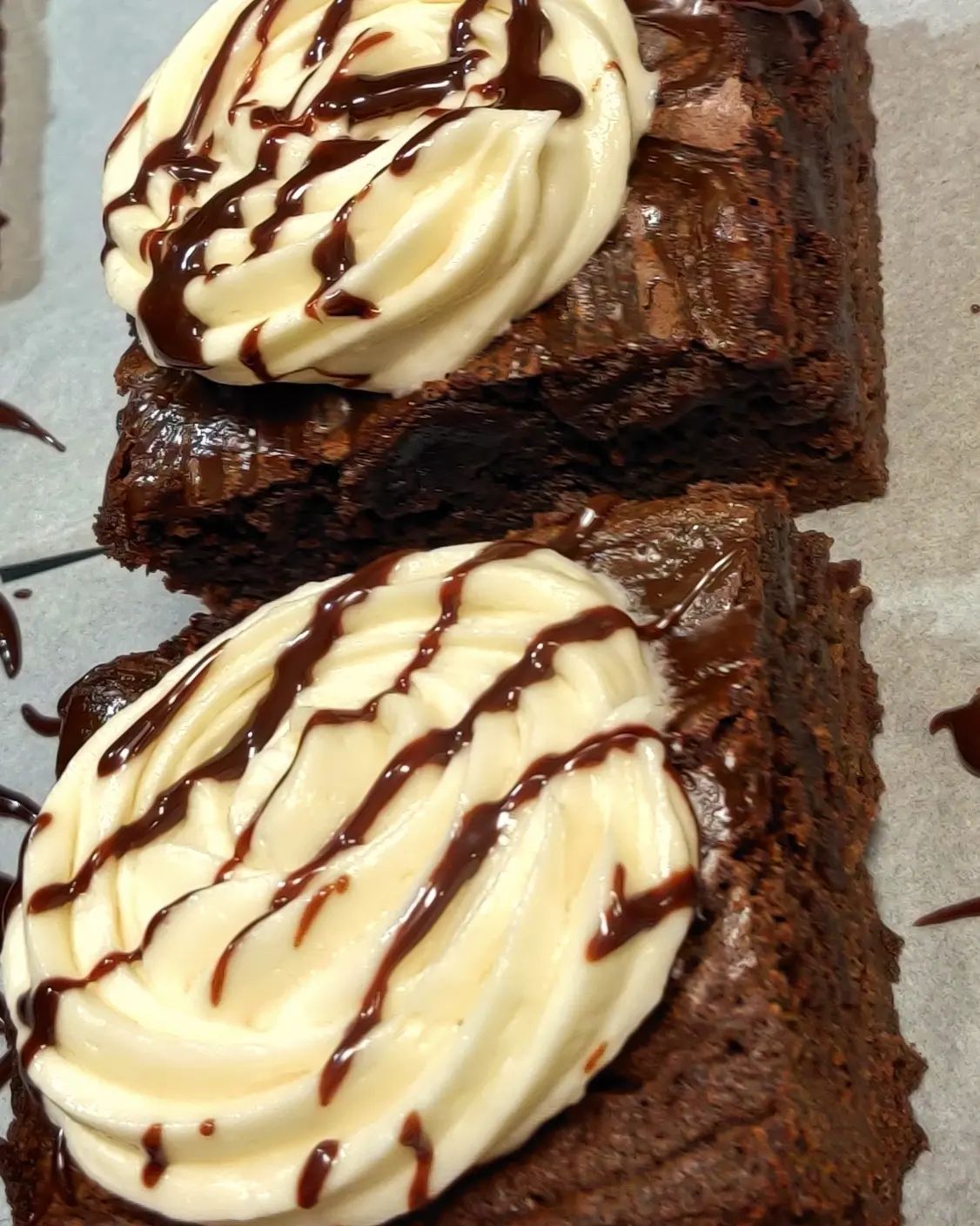 Fudge Brownies With Cream Cheese Frosting 