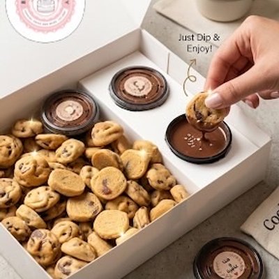 Mini Cookie Box With Dipping Sauce 