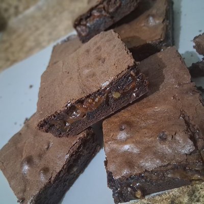 Caramel Pecan Fudge Brownies
