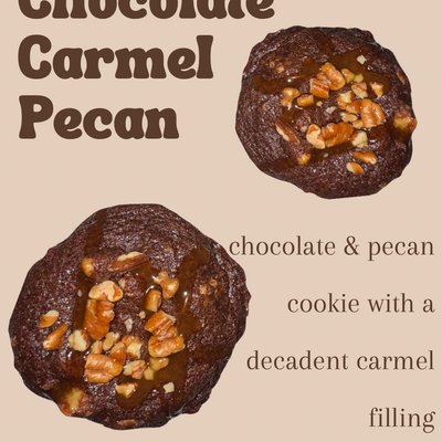 Chocolate Carmel Pecan Cookies - Dozen