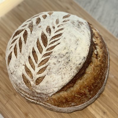 Roasted Garlic, Rosemary & Parmesan Cheese Sourdough Loaf 