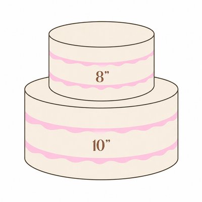 Medium Two-Tier Cake (8”,10”)