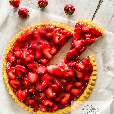 “Erdbeerkuchen mit Guss” - Fresh Strawberry Tart (large)