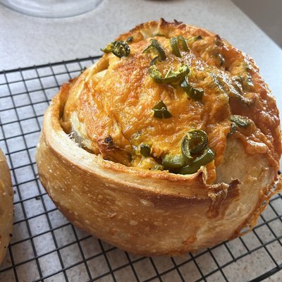 Cheddar Jalapeño Sourdough Loaf 