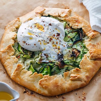 “Rustique” Zucchini, Burrata, Parmesan cheese Tart - 10"