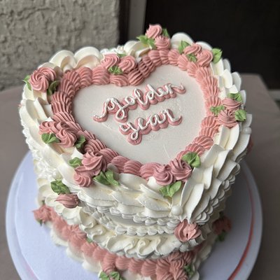 Vintage Heart Cake