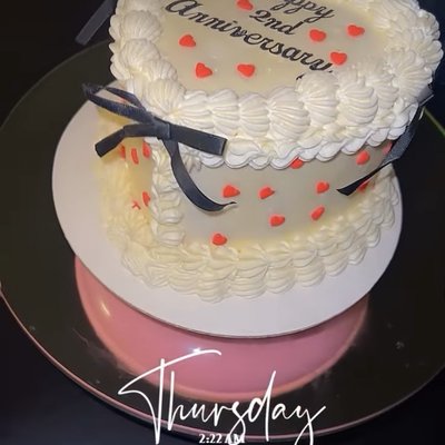 6in Double Layer Heart Cake 