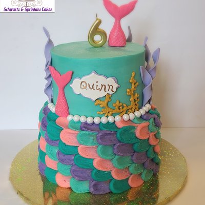 2 Tier with 6 & 8 Inch Cakes (Feeds 20-30)