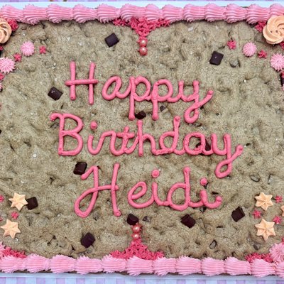 1/2 Sheet Custom Brown Butter Chocolate Chip Cookie Cake 