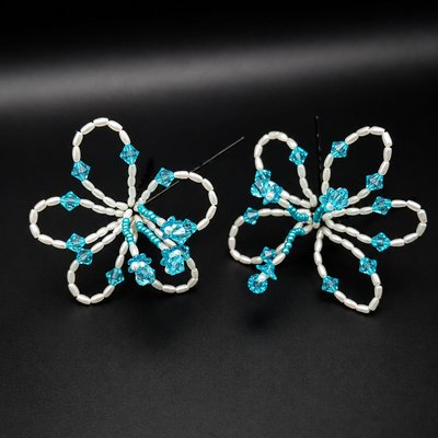 🌸 PANAMANIAN TEMBLEQUES – White & Turquoise