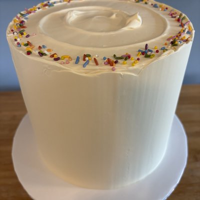 Simply Vanilla Cake Swiss Meringue Buttercream (price determined on size & decor)