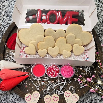 Decorate Your Own Valentines Day cookies
