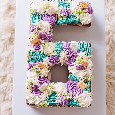 1 Letter Or Number Cookie Cake 