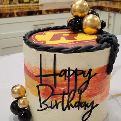 6" Round Sports Theme Image Cake (Sizes Customizable)