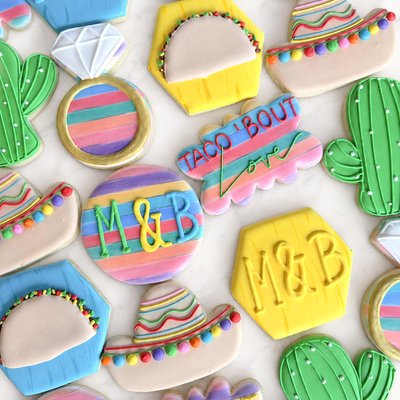 Taco ’Bout Love Bridal Shower Cookies