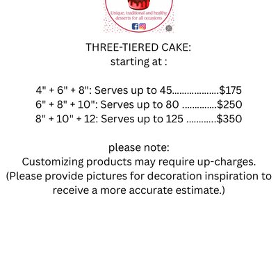 3 Tier Cakes