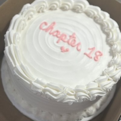 8 Inch Simple Design Cake 