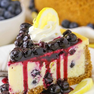 Lemon Blueberry Cheesecake Slice