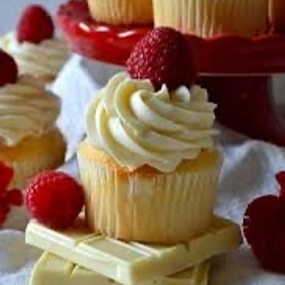 Raspberry And White Chocolate Cupcakes/ Order Of 6