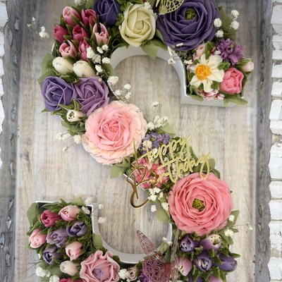Monogram Floral Cupcakes (Letters & Numbers)