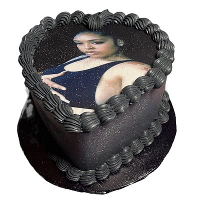 Heart Cake With Image (top)