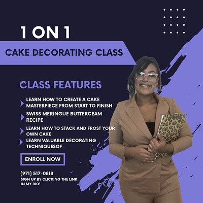 1 On 1 Cake Decorating Class 