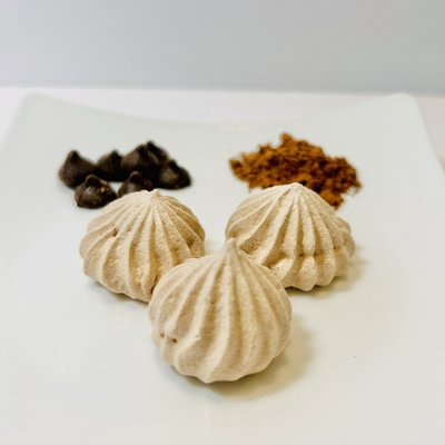Chocolate Chocolate Chip Meringues bites Tub 50 pieces GLUTEN FREE
