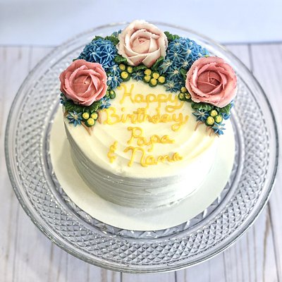 8” Floral Cake 
